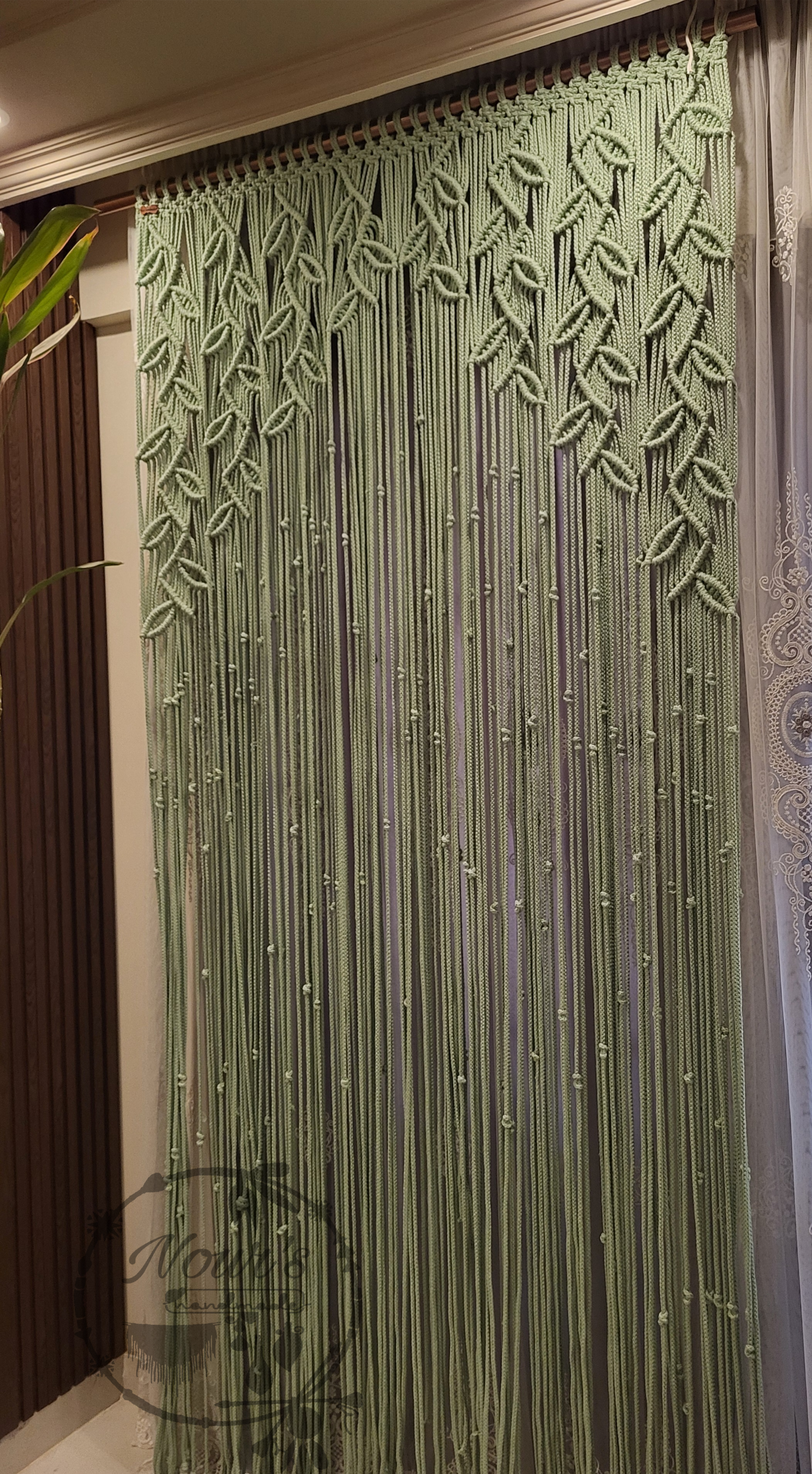 ستارة مكرميه موديل ورقة الشجره 